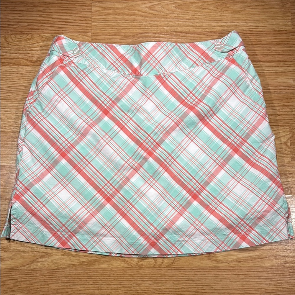 Lady Hagan Athletic skort size 4, orange and mint green